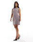 Closet London minimal mini dress in grey grau, DE 36 - фото #3