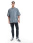 ASOS DESIGN extreme oversized t-shirt in washed blue