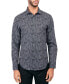 ფოტო #1 პროდუქტის Men's Regular-Fit Non-Iron Performance Stretch Geo-Print Button-Down Shirt