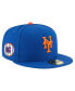 Men's Dwight Gooden Royal New York Mets Jersey Retirement 59FIFTY Fitted Hat Синий, 7 - фото #1