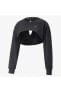 Forever Luxe Cloudspun Crop Kadın Siyah Sweatshirt