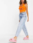 Only Romeo cropped mid waist boyfriend jean in light blue