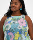 Фото #3 товара Plus Size Floral Sequin Sleeveless Tank Dress, Created for Macy's