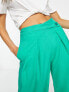 Фото #3 товара Stradivarius tailored super slouchy wide leg trouser in green