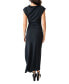 Women's Cowlneck Ruched Midi Dress