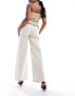 & Other Stories cotton wide leg trousers in natural