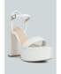 ფოტო #1 პროდუქტის Cruella white block heel platform sandals