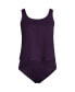 Фото #3 товара Women's Chlorine Resistant One Piece Scoop Neck Fauxkini Swimsuit