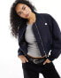 HUGO RED crop bomber jacket in navy