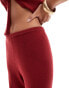 Фото #5 товара 4th & Reckless maribel fine gauge knit trouser co-ord in red