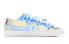 【定制球鞋】 Nike Blazer Low 冰裂纹 解构鞋带 卡通鞋带扣 手绘喷绘 低帮 板鞋 女款 蓝白 / Кроссовки Nike Blazer Low DQ1470-101