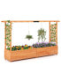 1 PCS Raised Garden Bed with Trellis Hanging Roof Planter Box Drainage Holes for Patio