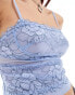 Фото #6 товара Free People lace overlay cropped cami bralet in astral blue