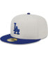 Фото #1 товара Men's Gray, Royal Los Angeles Dodgers World Class Back Patch 59FIFTY Fitted Hat