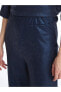 LCWAIKIKI Classic Beli Lastikli Düz Geniş Paça Kadın Metalik Pantolon