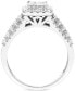 Фото #3 товара Diamond Quad Cluster Halo Engagement Ring (1 ct. t.w.) in 14k White Gold