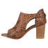 Фото #3 товара Roper Mika Floral Closed Back Block Heels Womens Brown Dress Sandals 09-021-094