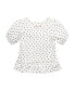 Фото #1 товара Baby Girls Organic Bubble Sleeve Knit Peplum Top