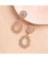 ფოტო #3 პროდუქტის Women's Silver Corroded Drop Earrings