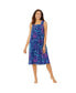 ფოტო #1 პროდუქტის Plus Size Print Sleeveless Square Neck Lounger