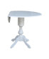 Фото #9 товара 42" Round Dual Drop Leaf Pedestal Table
