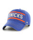 Фото #2 товара Men's Blue Distressed New York Knicks Quick Snap Clean Up Adjustable Hat