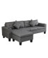 L-Shaped Sectional Sofa Set with Chaise Lounge