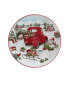 Red Truck Snowman 4 Piece Canape Plate Set - фото #4