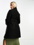 Фото #3 товара Mamalicious Maternity wrap front coat in black