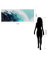 Blue Wave 1 2 Frameless Free Floating Tempered Glass Panel Graphic Wall Art, 24" x 63" x 0.2"