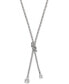 ფოტო #1 პროდუქტის Cubic Zirconia Lariat Necklace in Sterling Silver