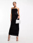 Фото #8 товара Heiress Beverly Hills premium all over diamante bandeau bodycon column maxi dress in black