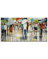 Фото #1 товара 'Crowded Umbrellas' Abstract Canvas Wall Art, 18x36"