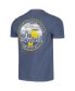 Фото #1 товара Men's Navy Michigan Wolverines Striped Sky Comfort Colors Pocket T-shirt