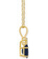 Фото #3 товара Macy's sapphire (1 ct. t.w.) & Diamond Accent 18" Pendant Necklace in 14k Gold (Also in Ruby)