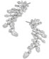 ფოტო #3 პროდუქტის Silver-Tone Mixed Cubic Zirconia Cluster Chandelier Earrings, Created for Macy's