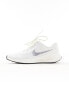 Nike Running Revolution 7 trainers in white and silver