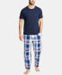 ფოტო #4 პროდუქტის Men's Cotton Plaid Pajama Pants