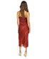 Фото #2 товара Women's Snakeskin-Print Chain Slip Dress