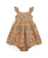 ფოტო #1 პროდუქტის Baby Girls Floral Ruffled Cotton Dress and Bloomer Set