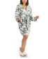 Фото #1 товара Women's Marble Luxe Fleece Plush Pom Pom Robe