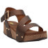 Volatile Biloxi Wedge Womens Brown Casual Sandals PV118-221