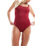 Weekday Desert swimsuit in dark red exclusive to ASOS