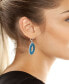 ფოტო #2 პროდუქტის Semi-Precious Turquoise Drop Earrings