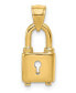 Фото #1 товара Lock Pendant in 14k Yellow Gold