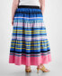 Trendy Plus Size Striped Tiered Maxi Skirt, Created for Macy's