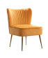 Фото #6 товара 22" Wide Upholstered Tufted Velvet Accent Chair With Metal Leg