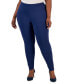 Фото #1 товара Plus Size Skinny Pull-On Ponte Pants, Created for Macy's