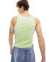 Фото #3 товара COLLUSION x TAMMY ribbed acid wash tank top in lime