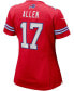 Фото #3 товара Women's Josh Allen Red Buffalo Bills Alternate Game Jersey